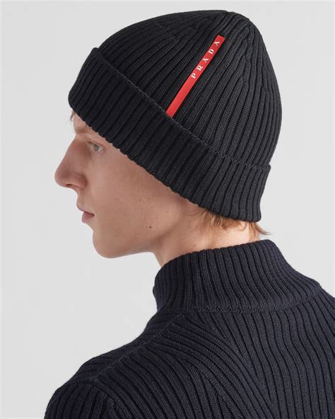 prada wool beanie.